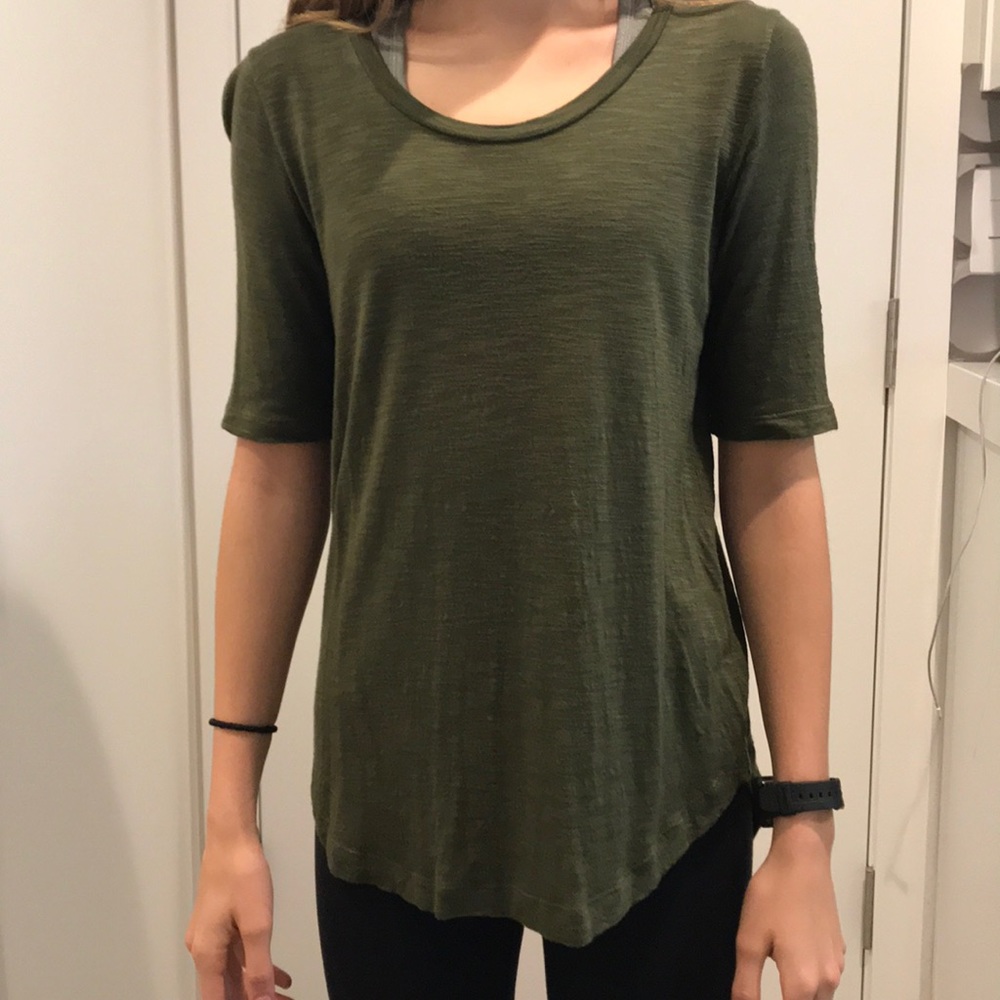 Army green shirt